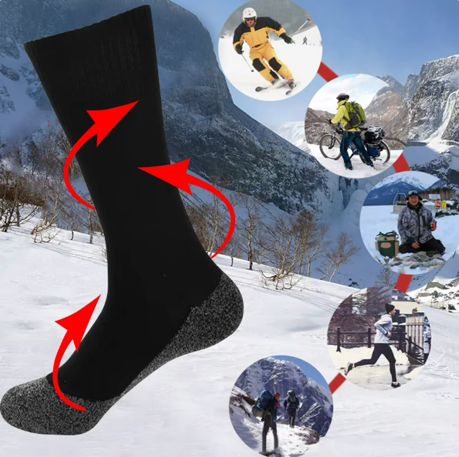 Chaussettes d'Hiver Thermo-Chauffantes