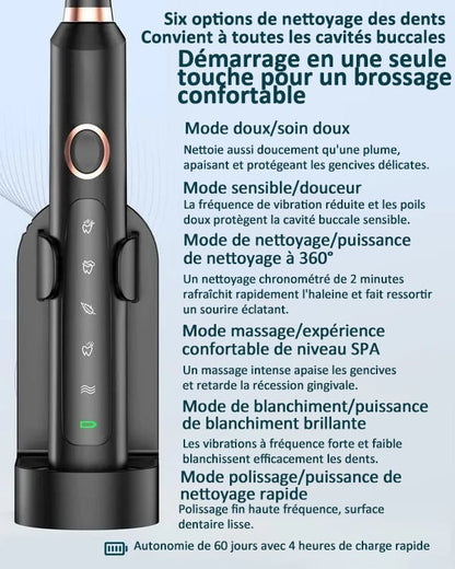 🔥Dernier jour de soldes -49 % de réduction😍Brosse à dents électrique sonique pour adulte