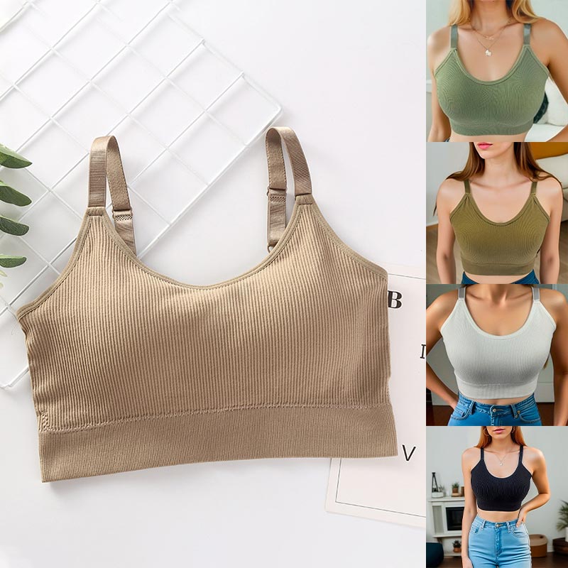 (🔥Achetez-en 3, obtenez-en 2 offerts, seulement 5,99 € pièce) - Soutien-gorge de sport stretch sans couture pour femme avec bretelles réglables