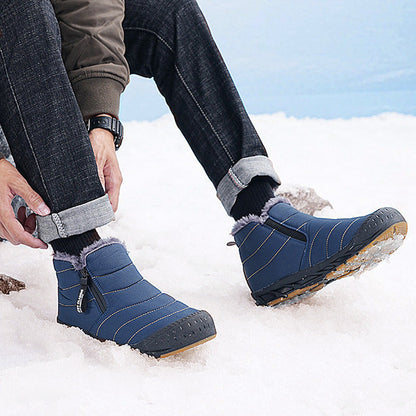 Bottes de neige d'extérieur chaudes, doublées de fausse fourrure et imperméables